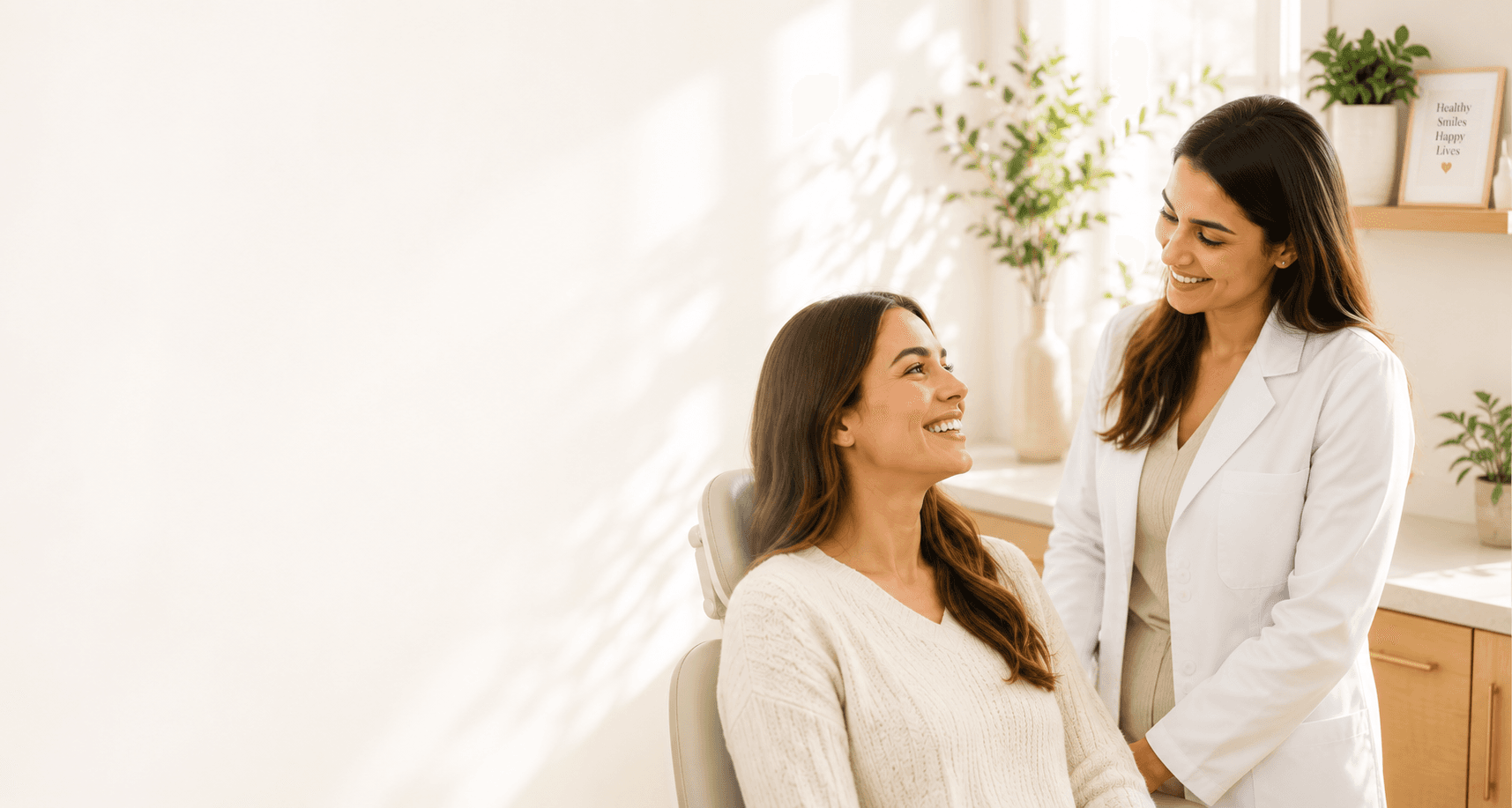 Janam Gill consulting with a patient at Mountainview Family Dental