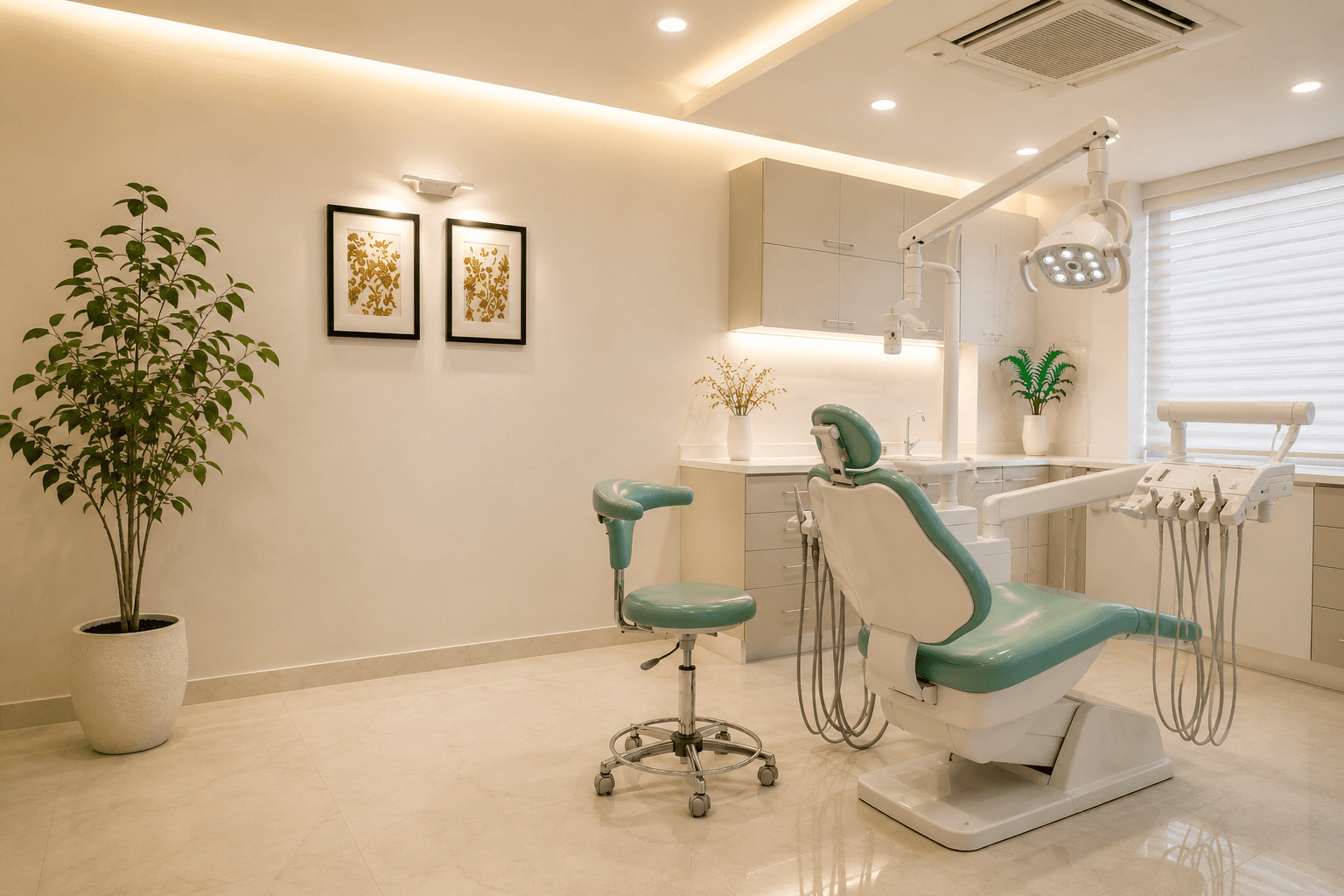 Modern dental treatment room at Mountainview Family Dental